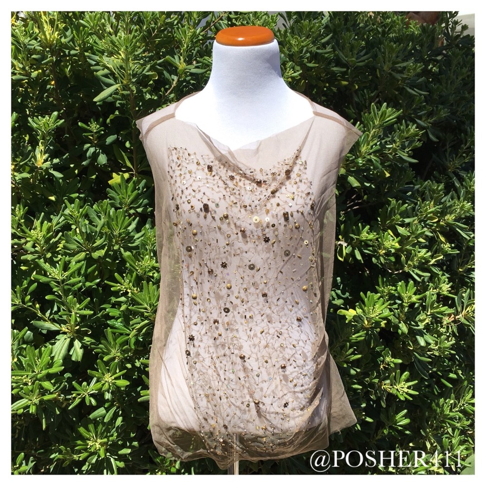 NWT GARY GRAHAM SEQUINED TOP